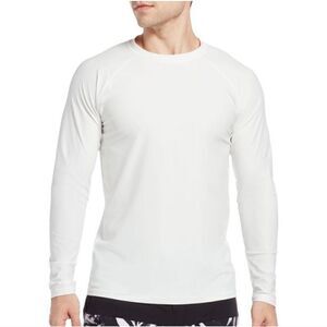 DSG Men's White Manny Long Sleeve Rash Guard Tee